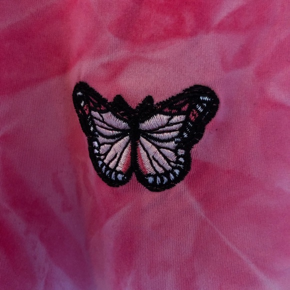 Pink Butterfly crop top! - Picture 2 of 2